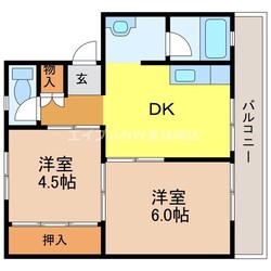 ビレッジハウス福田本町２号棟の物件間取画像